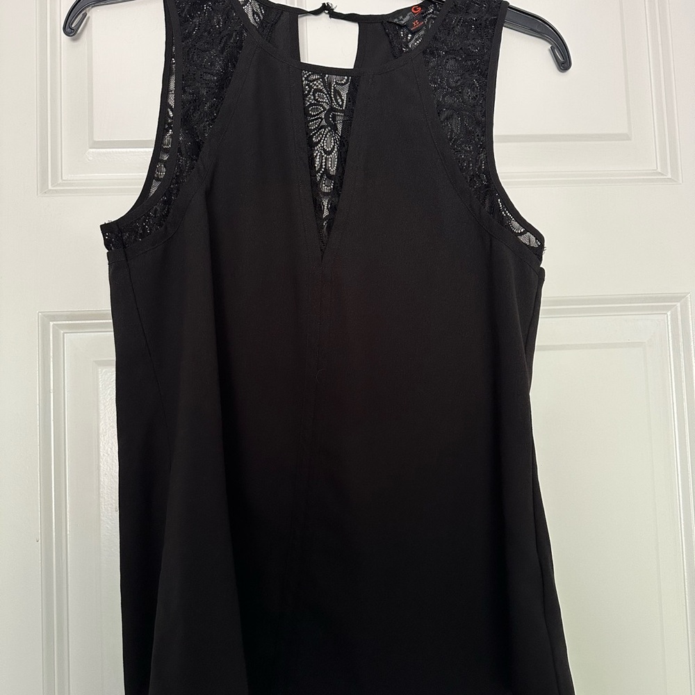 George Black Lace Tank Top